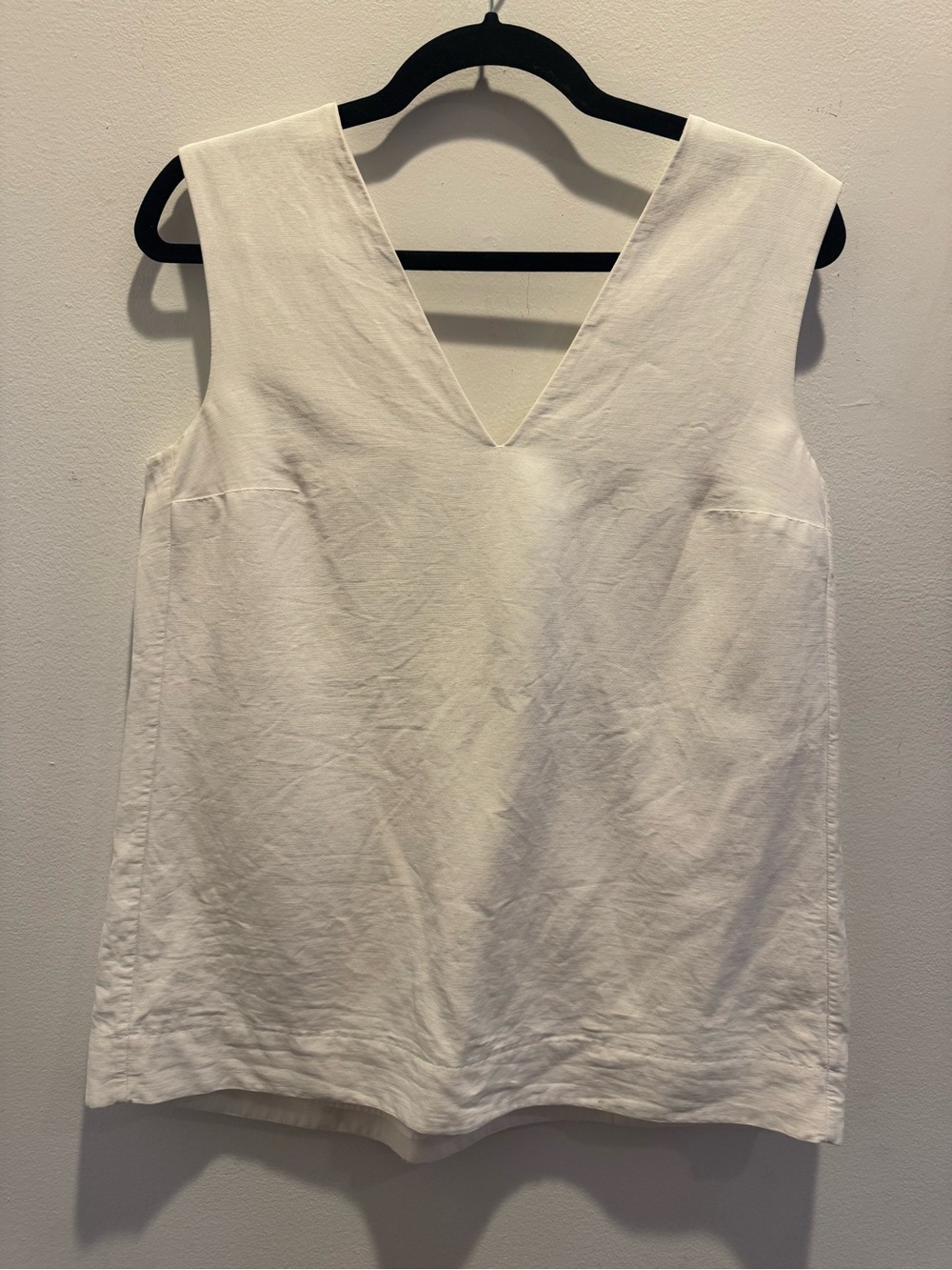 COS White V-Neck Sleeveless Top